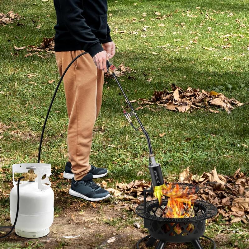🔥 Portable Propane Torch with Storage Bag – 1,280,000 BTU Heavy-Duty Blow Torch with 10FT Hose & Built-in Igniter for Gardening, Roofing, and Outdoor Use