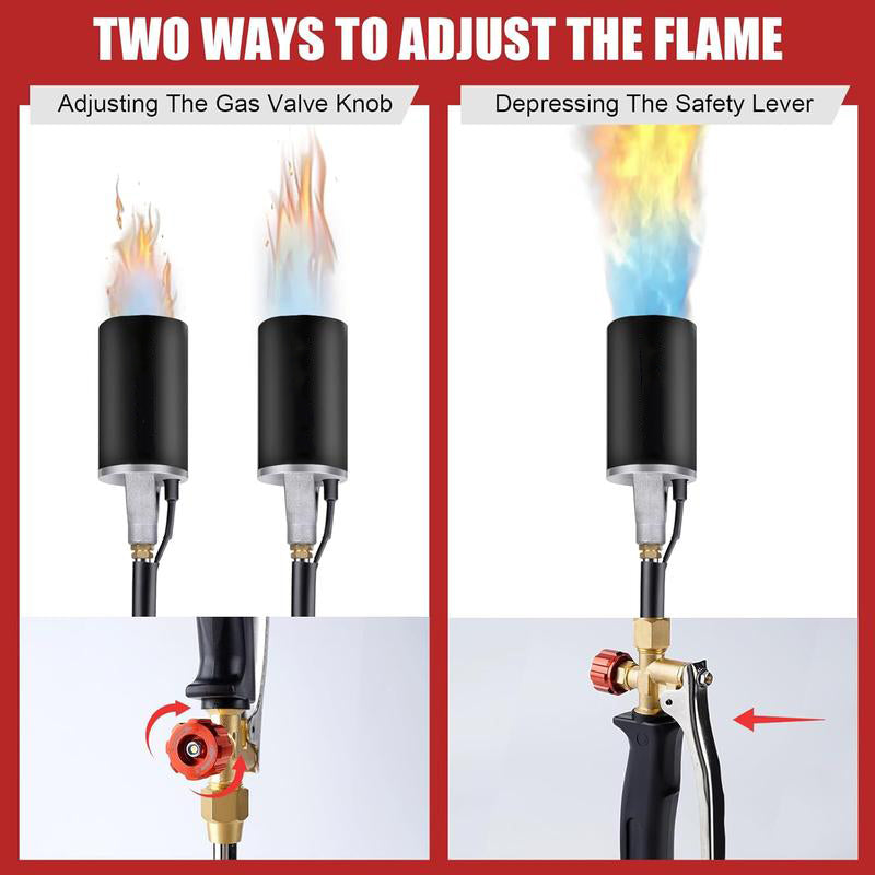 🔥 Portable Propane Torch with Storage Bag – 1,280,000 BTU Heavy-Duty Blow Torch with 10FT Hose & Built-in Igniter for Gardening, Roofing, and Outdoor Use