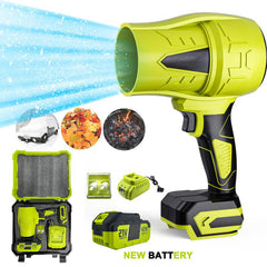 Cordless Turbo Jet Blower – Powerful Leaf & Snow Blower, Brushless Motor Handheld Air Duster for Car Drying, Home & Garden Cleaning