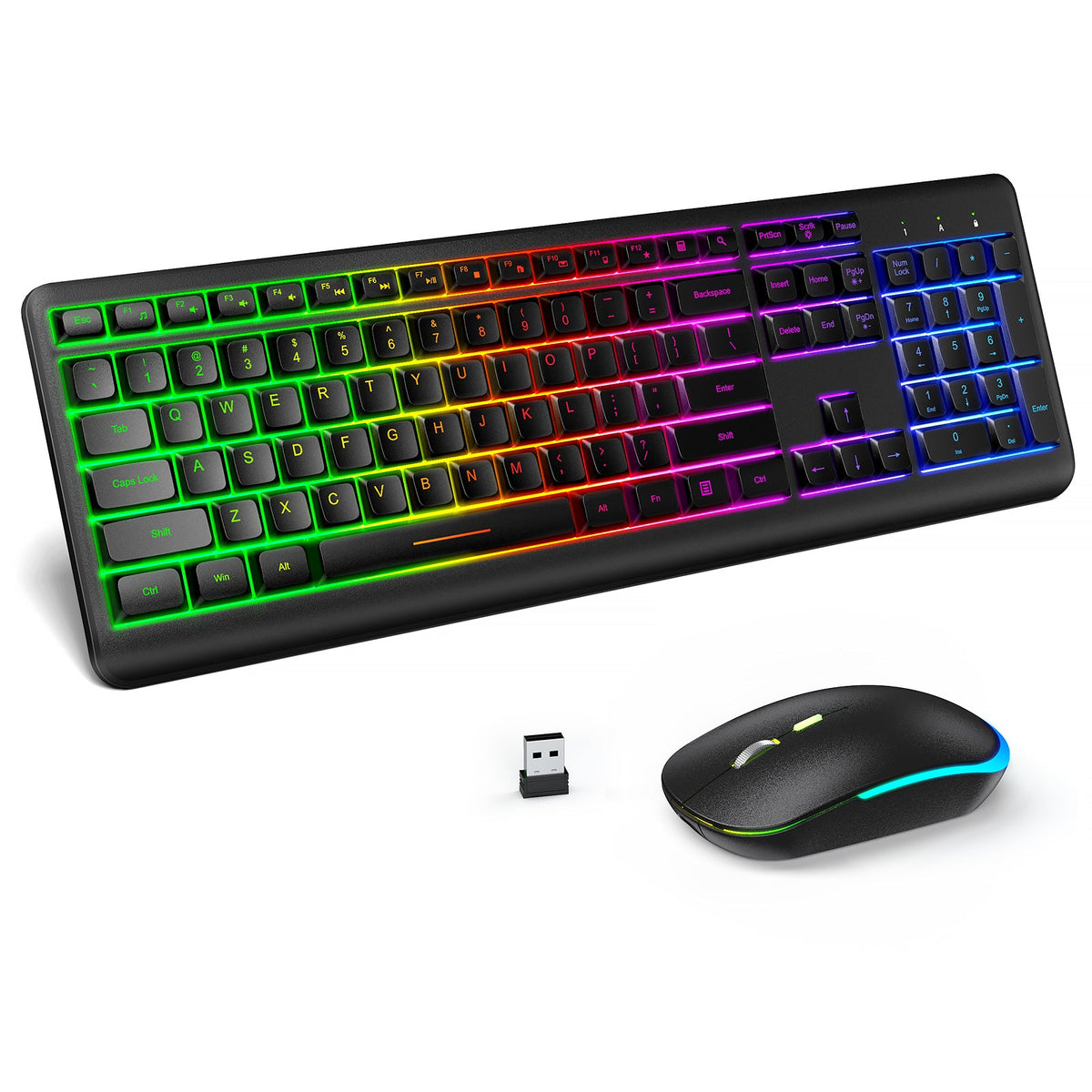 IWG-DHXKB02TZ Rechargeable Wireless Backlit Keyboard and Mouse Combo