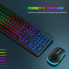 IWG-DHXKB02TZ Rechargeable Wireless Backlit Keyboard and Mouse Combo