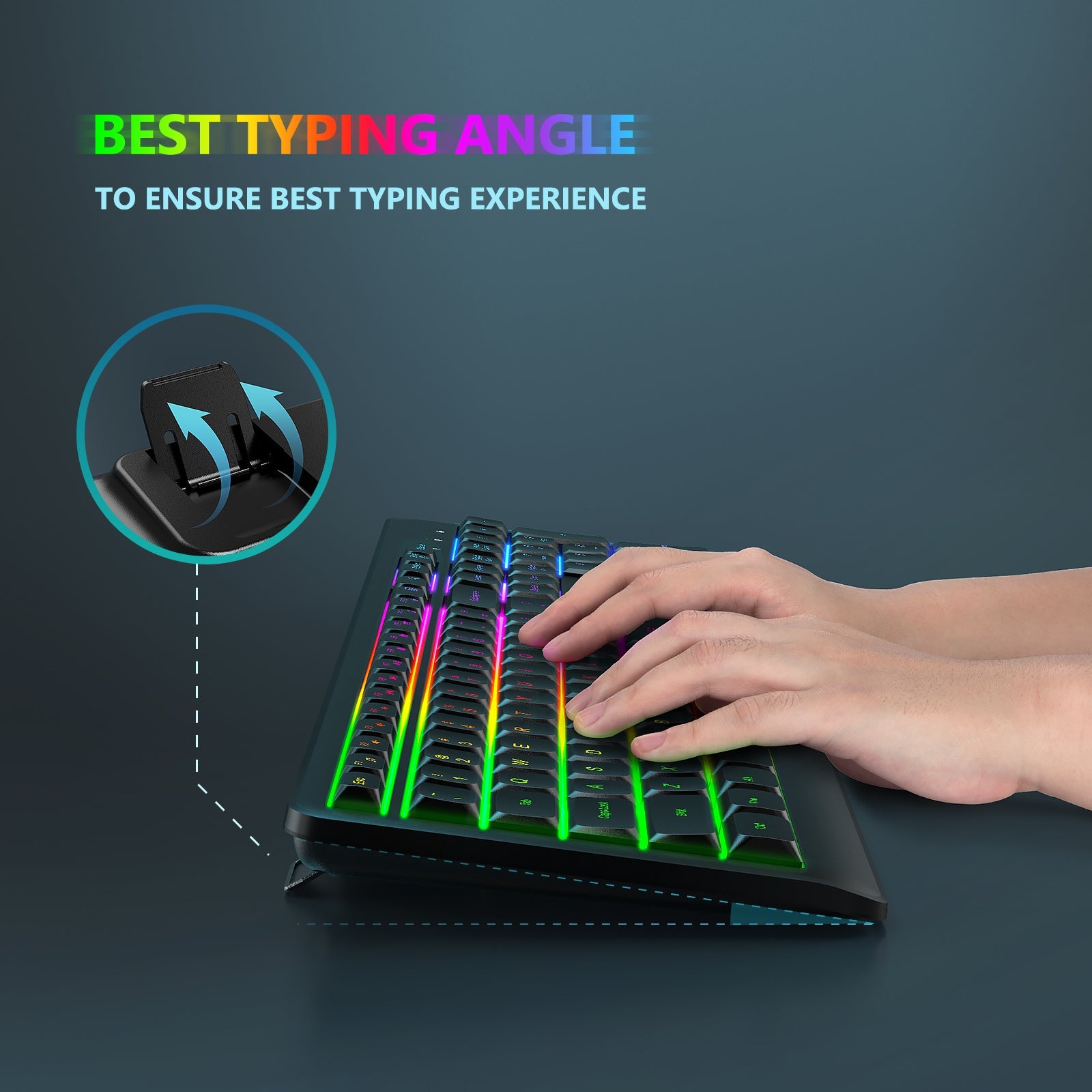 IWG-DHXKB02TZ Rechargeable Wireless Backlit Keyboard and Mouse Combo