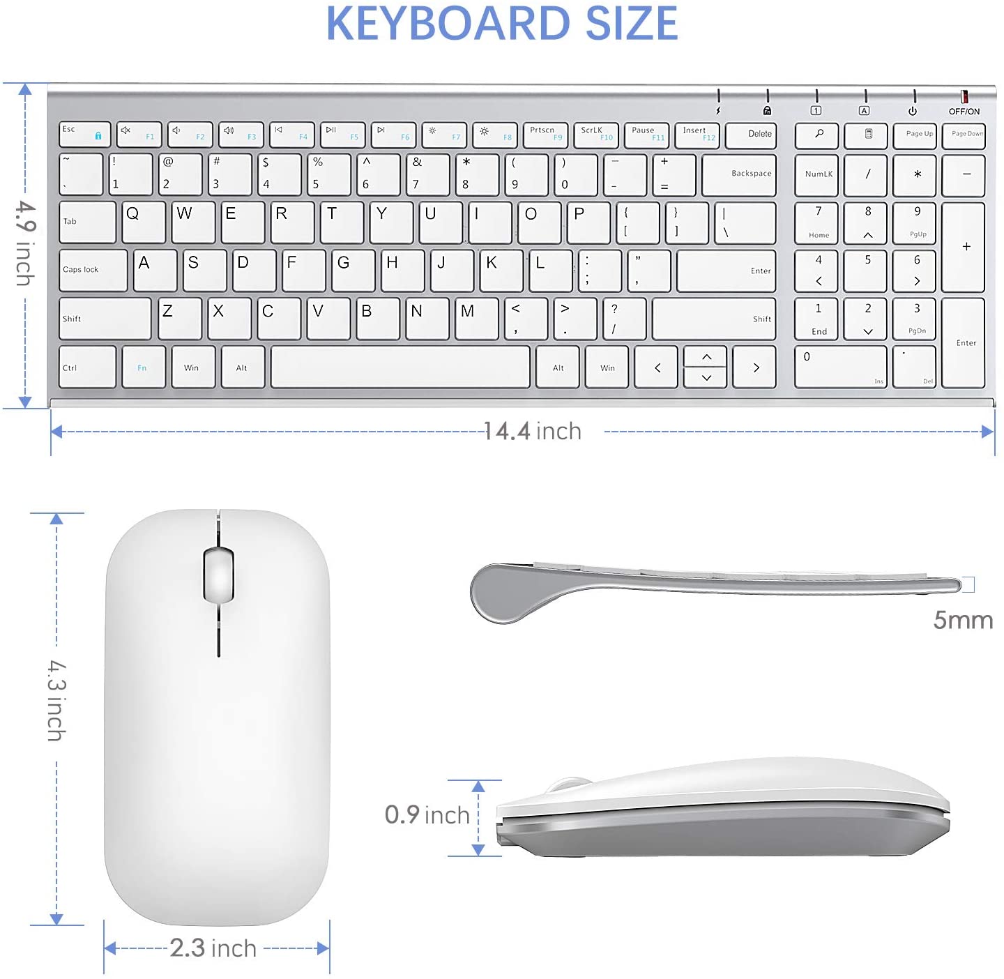 WGJP-031B Wireless Ultra Slim Keyboard Mouse Combo