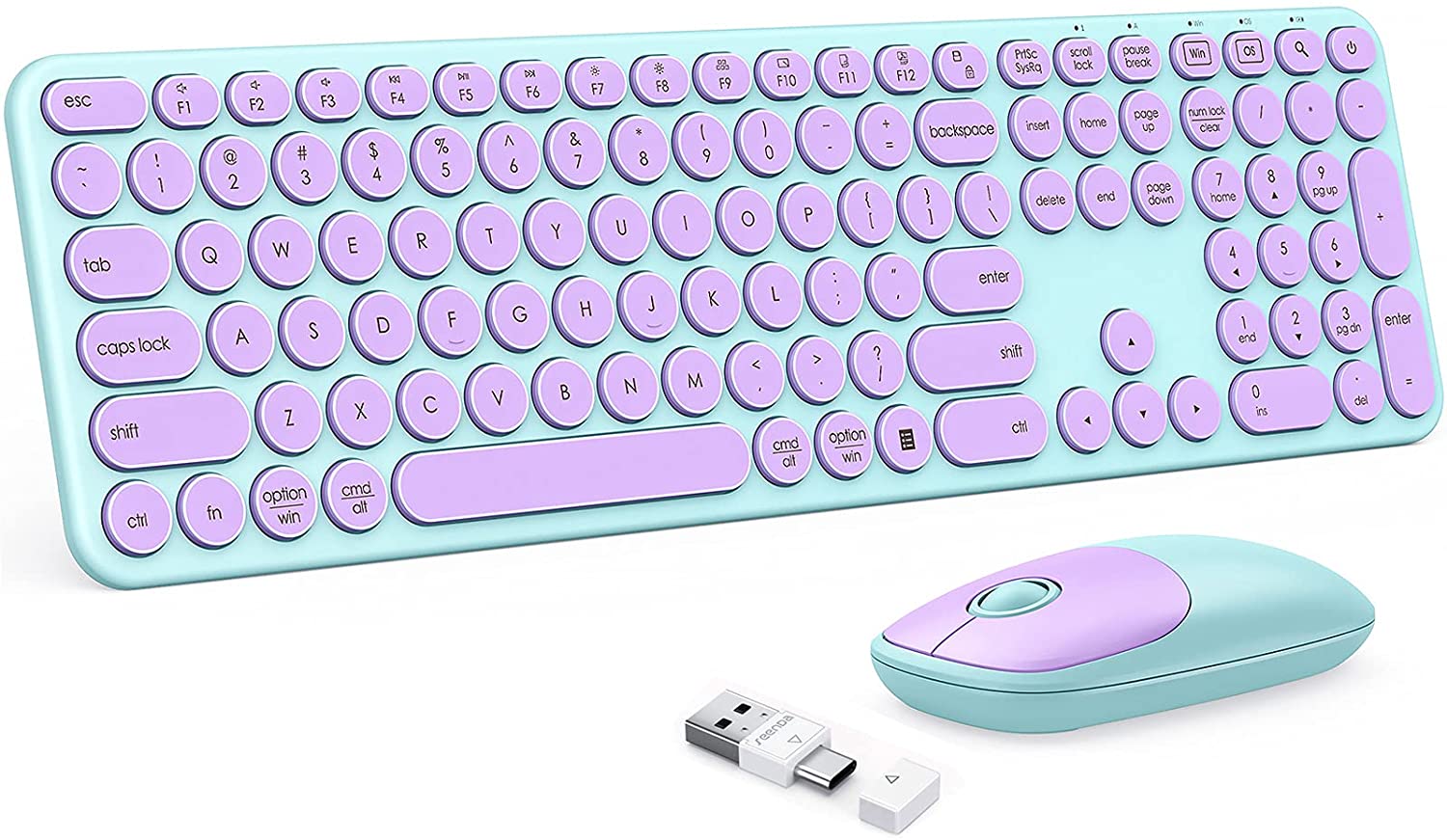 WGJP-073-3 Wireless Keyboard and Mouse Combo, USB+Type-C